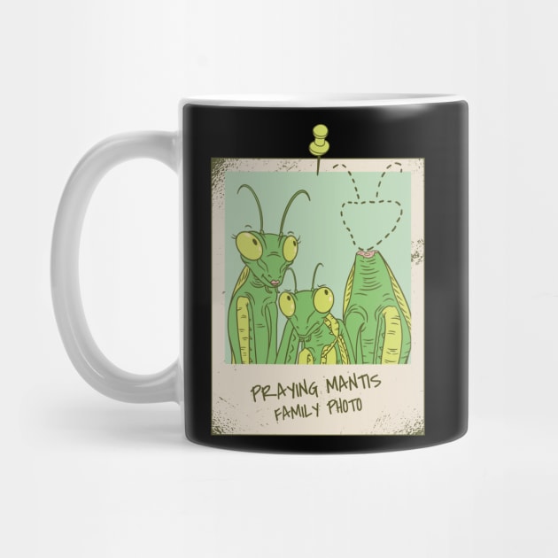 Happy Family - Praying Mantis Family Photo Funny Gift by Kali Space